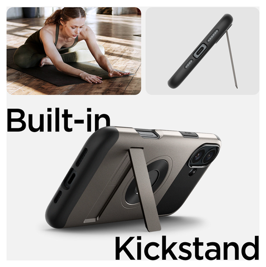 Spigen Slim Armor MagFit Apple iPhone 16 Plus Hoesje MagSafe Gunmetal afbeelding 4