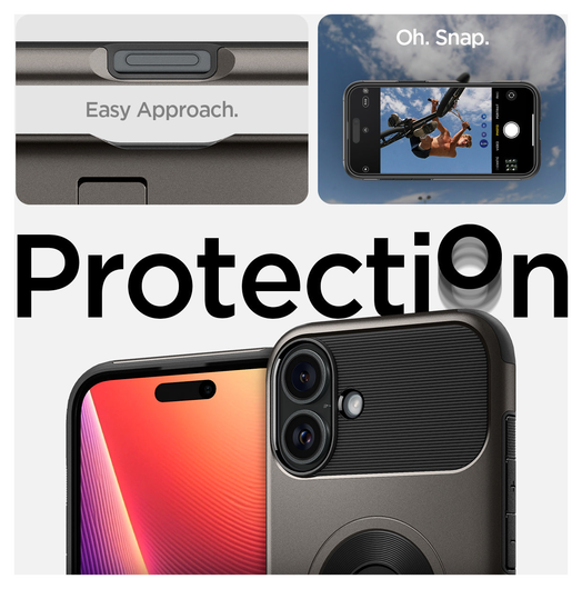 Spigen Slim Armor MagFit Apple iPhone 16 Plus Hoesje MagSafe Gunmetal afbeelding 6