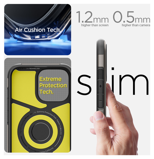 Spigen Slim Armor MagFit Apple iPhone 16 Plus Hoesje MagSafe Gunmetal afbeelding 7