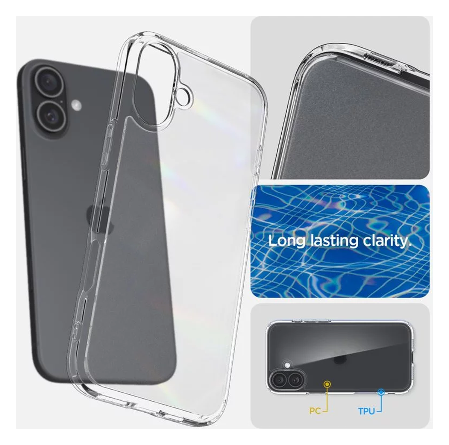 Spigen Ultra Hybrid Apple iPhone 16 Plus Hoesje Back Cover Frost Transparant afbeelding 3