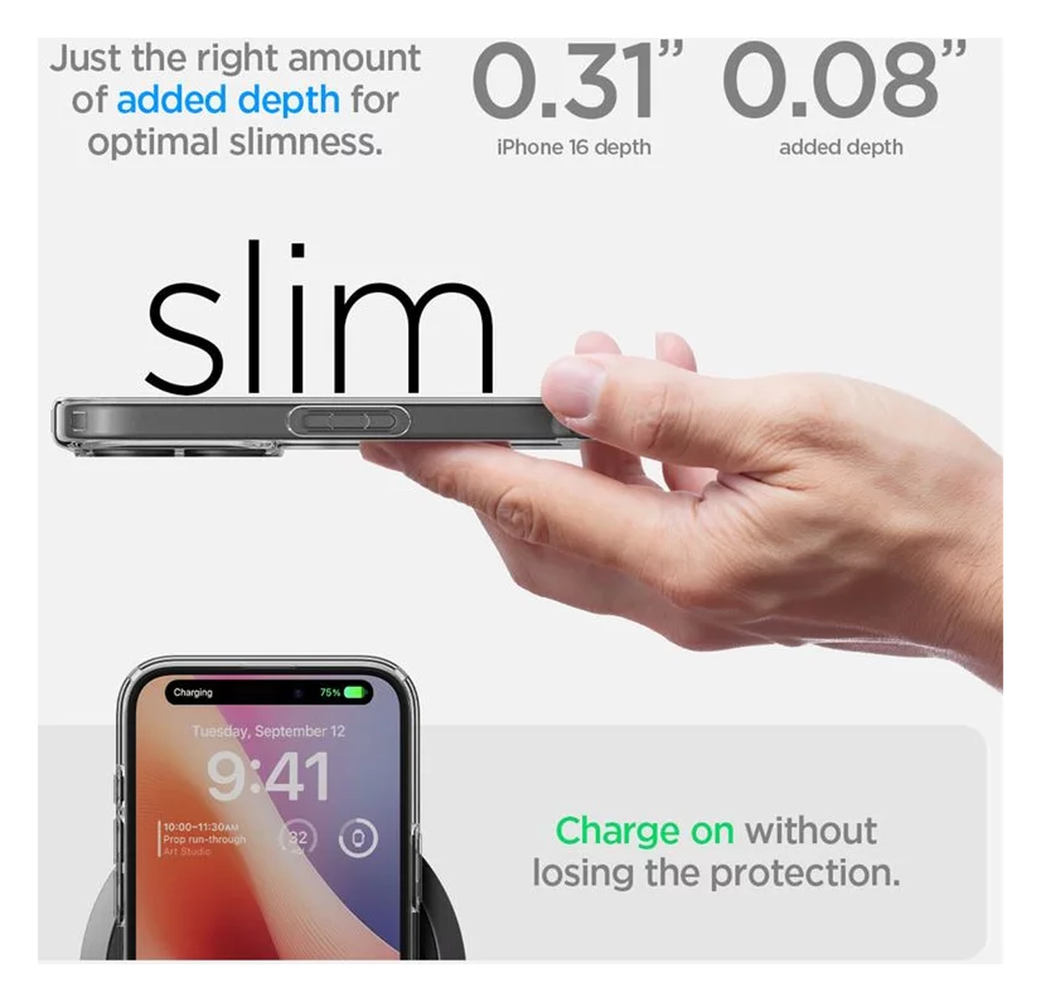 Spigen Ultra Hybrid Apple iPhone 16 Plus Hoesje Back Cover Frost Transparant afbeelding 4