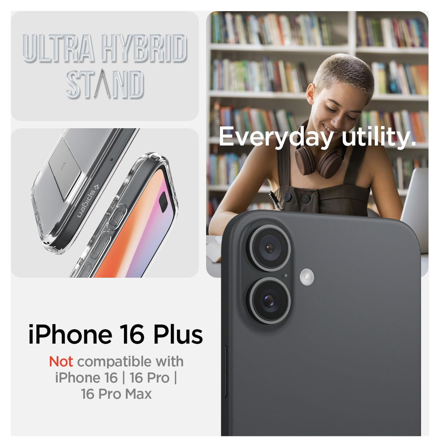 Spigen Ultra Hybrid S MagFit Apple iPhone 16 Plus Hoesje Back Cover Transparant afbeelding 2