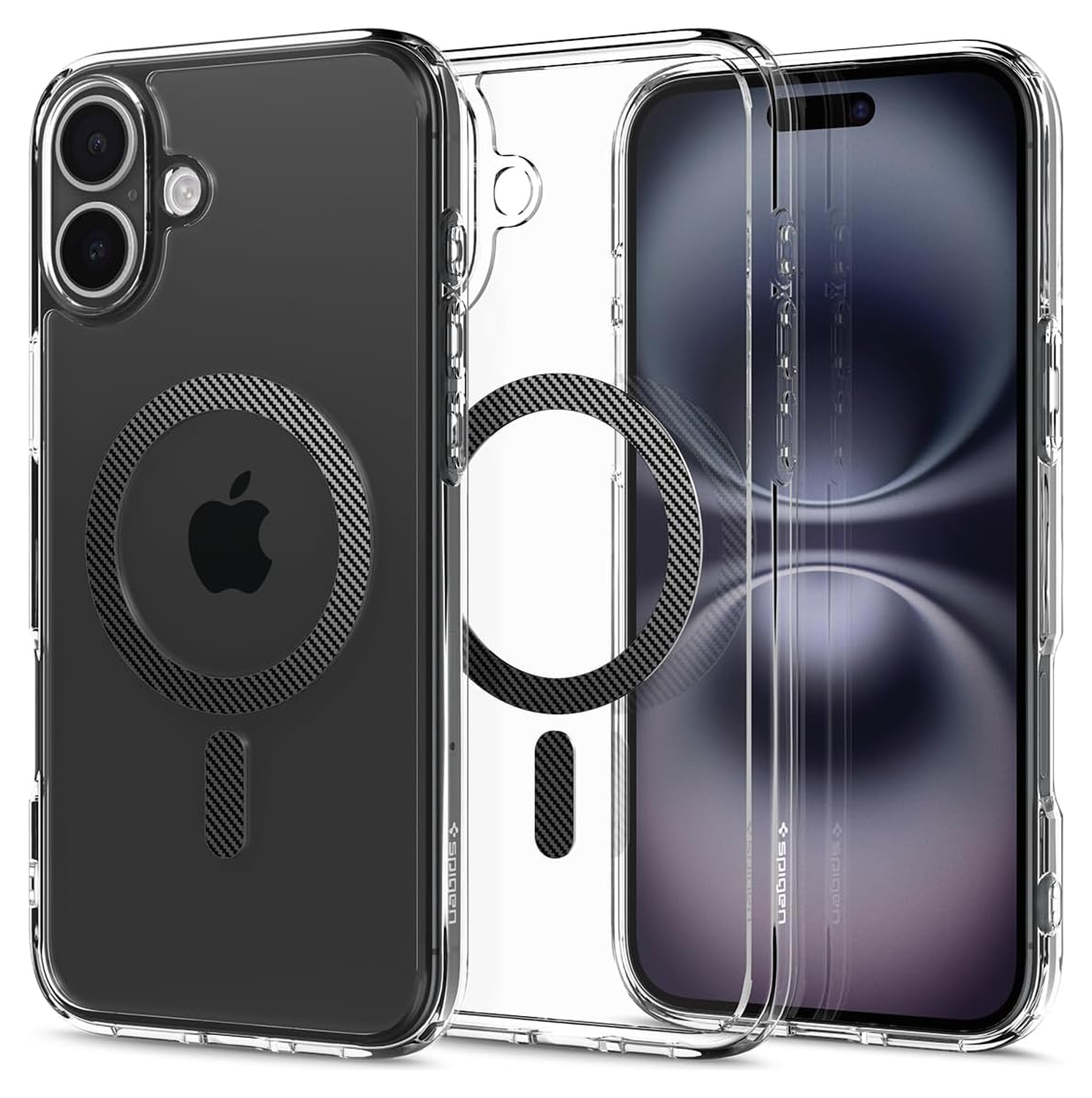 Spigen Ultra Hybrid MagFit Apple iPhone 16 Plus Hoesje MagSafe Carbon Fiber afbeelding 1