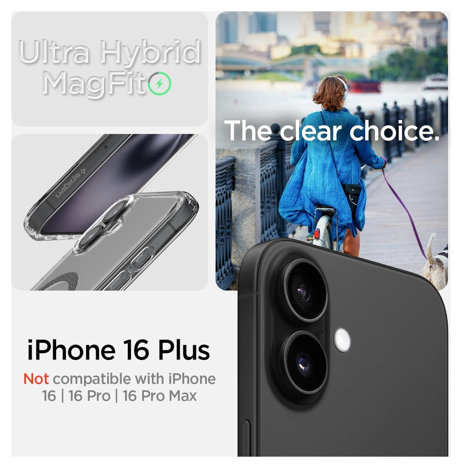 Spigen Ultra Hybrid MagFit Apple iPhone 16 Plus Hoesje MagSafe Carbon Fiber afbeelding 2