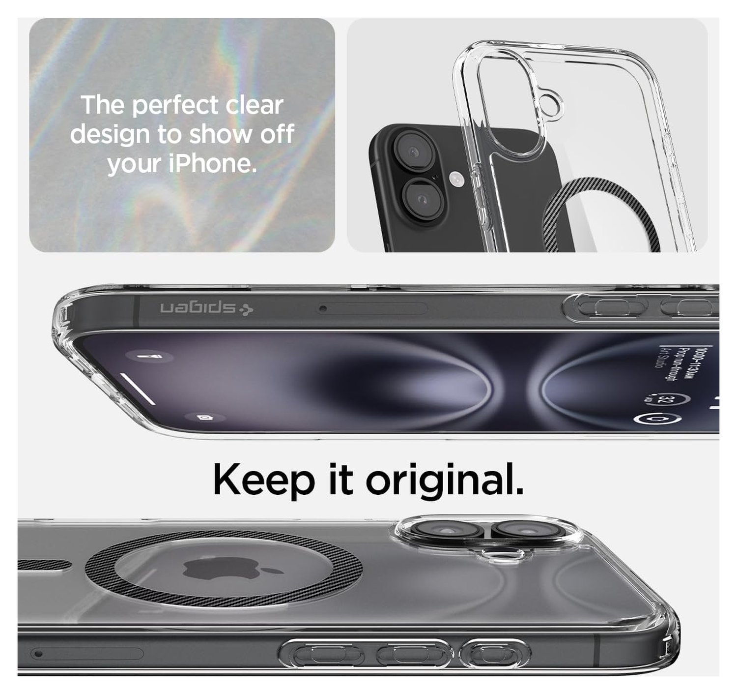 Spigen Ultra Hybrid MagFit Apple iPhone 16 Plus Hoesje MagSafe Carbon Fiber afbeelding 3