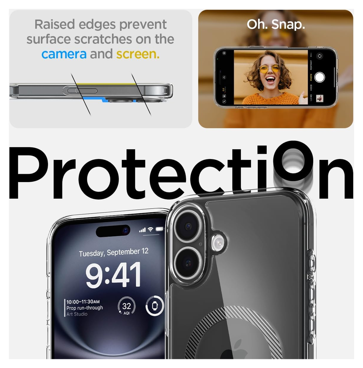 Spigen Ultra Hybrid MagFit Apple iPhone 16 Plus Hoesje MagSafe Carbon Fiber afbeelding 5