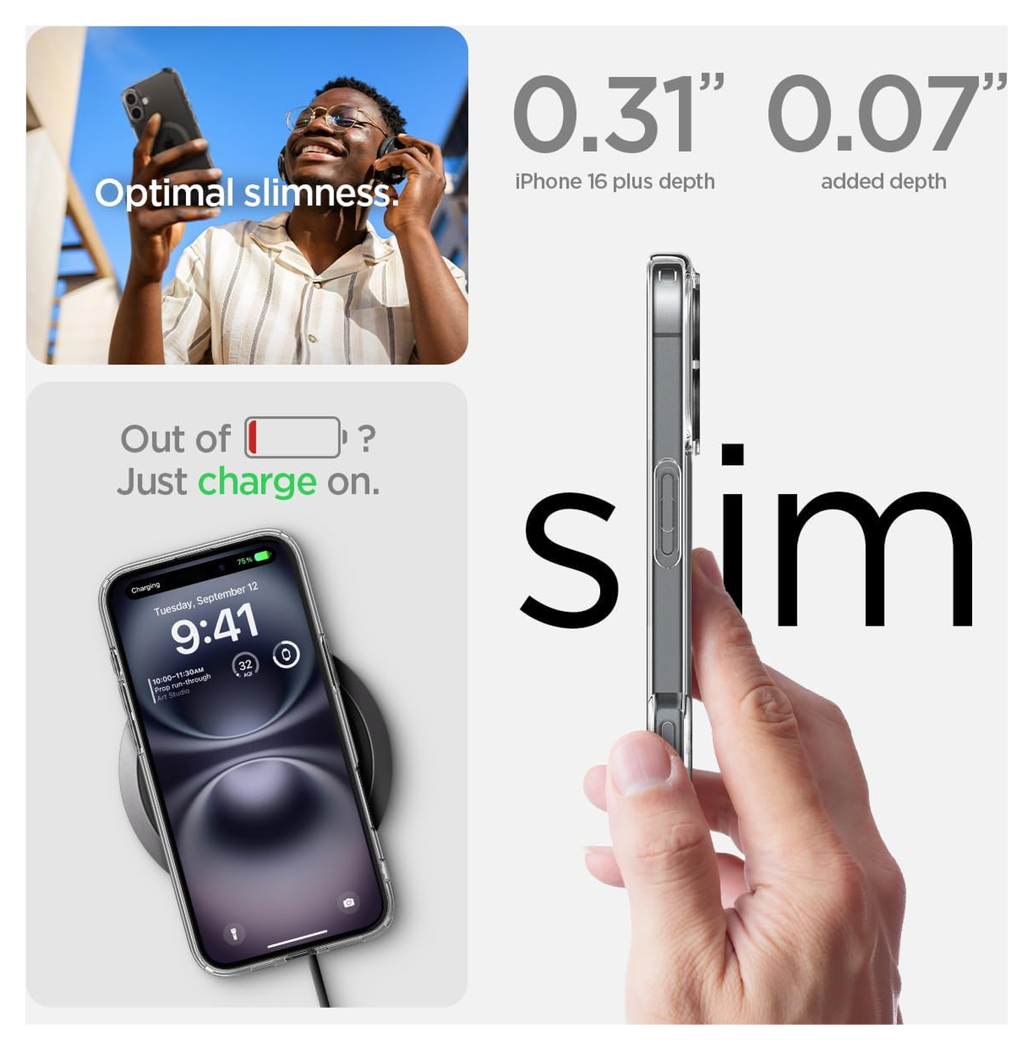 Spigen Ultra Hybrid MagFit Apple iPhone 16 Plus Hoesje MagSafe Carbon Fiber afbeelding 7