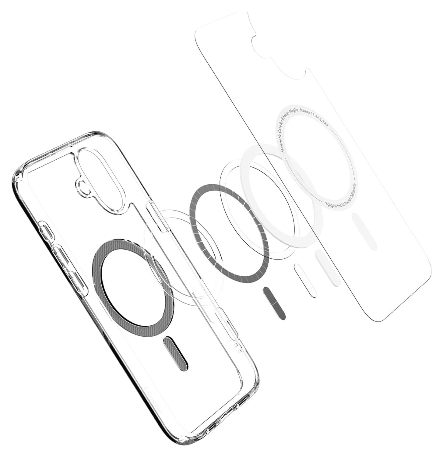 Spigen Ultra Hybrid MagFit Apple iPhone 16 Plus Hoesje MagSafe Carbon Fiber afbeelding 9
