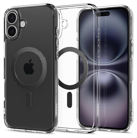 Spigen Ultra Hybrid MagFit Apple iPhone 16 Plus Hoesje MagSafe Carbon Fiber afbeelding 1