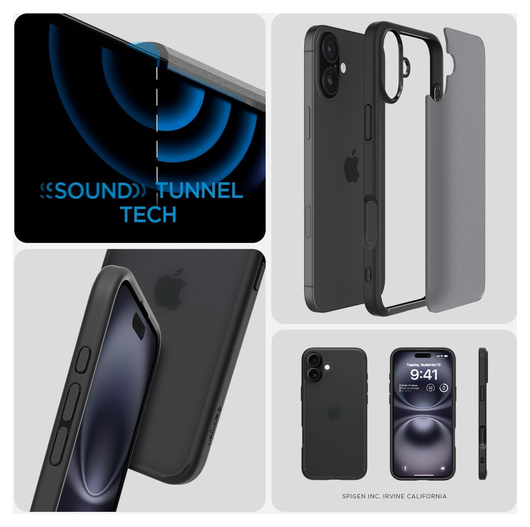 Spigen Ultra Hybrid Apple iPhone 16 Plus Hoesje Back Cover Frost Zwart afbeelding 6