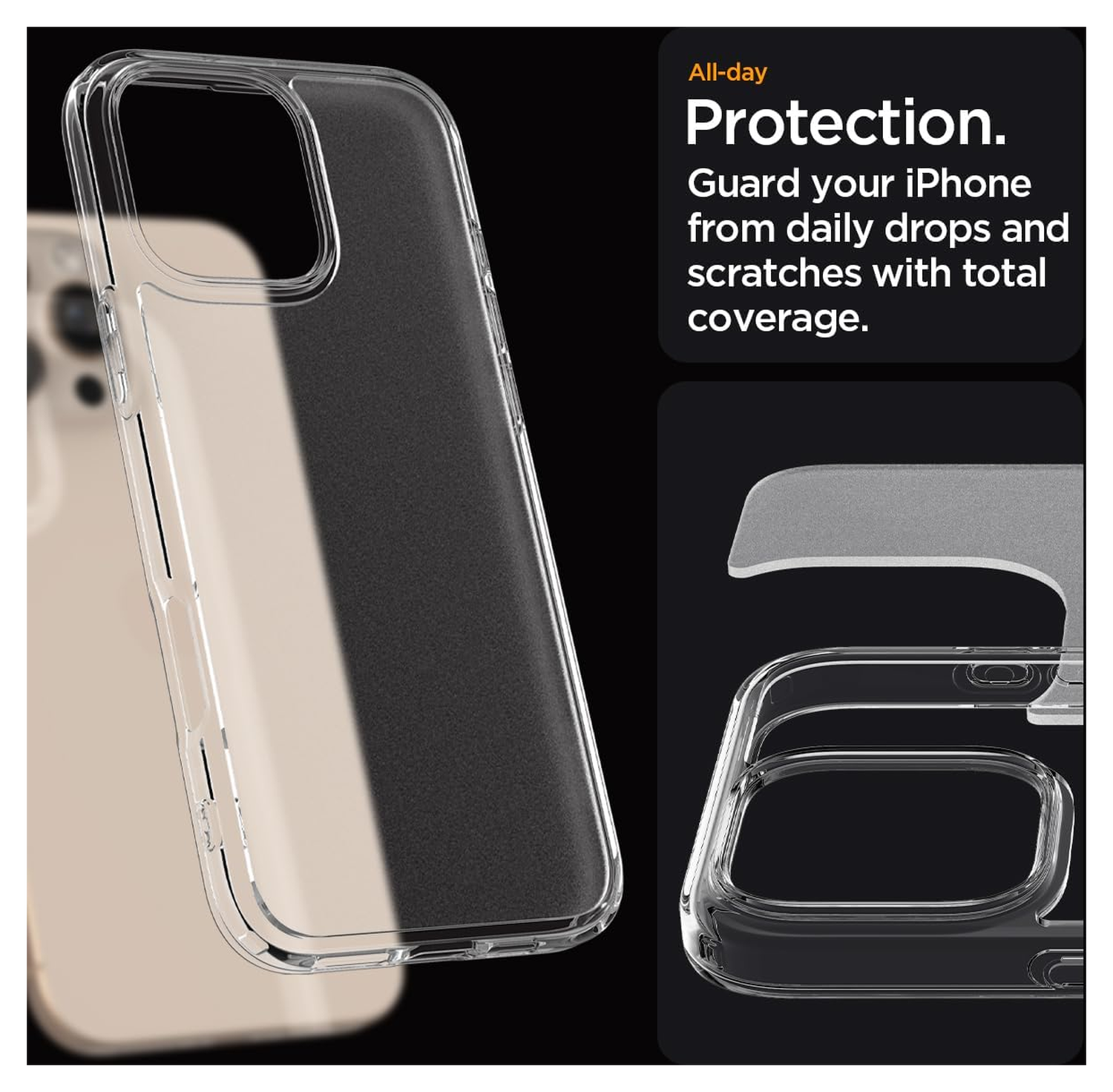 Spigen Ultra Hybrid Apple iPhone 16 Pro Max Hoesje Back Cover Frost Transparant afbeelding 5