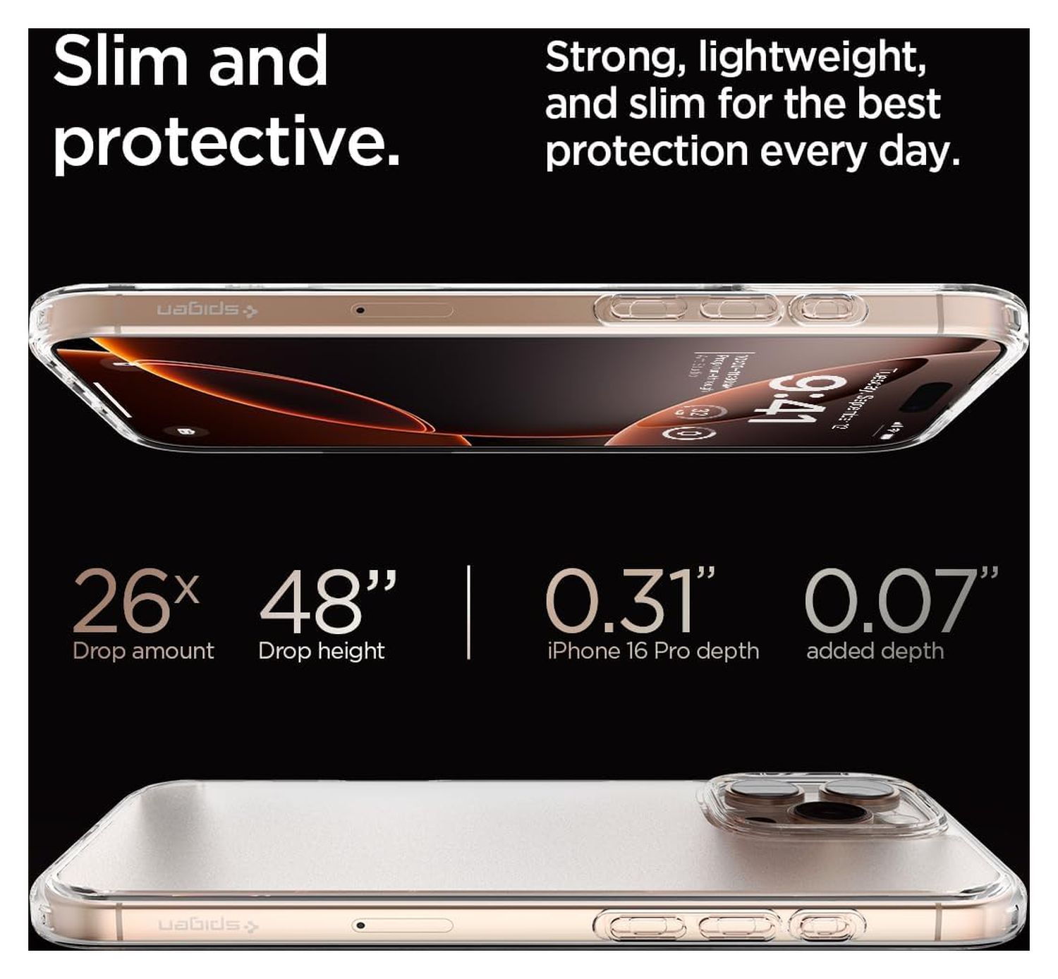 Spigen Ultra Hybrid Apple iPhone 16 Pro Max Hoesje Back Cover Frost Transparant afbeelding 6