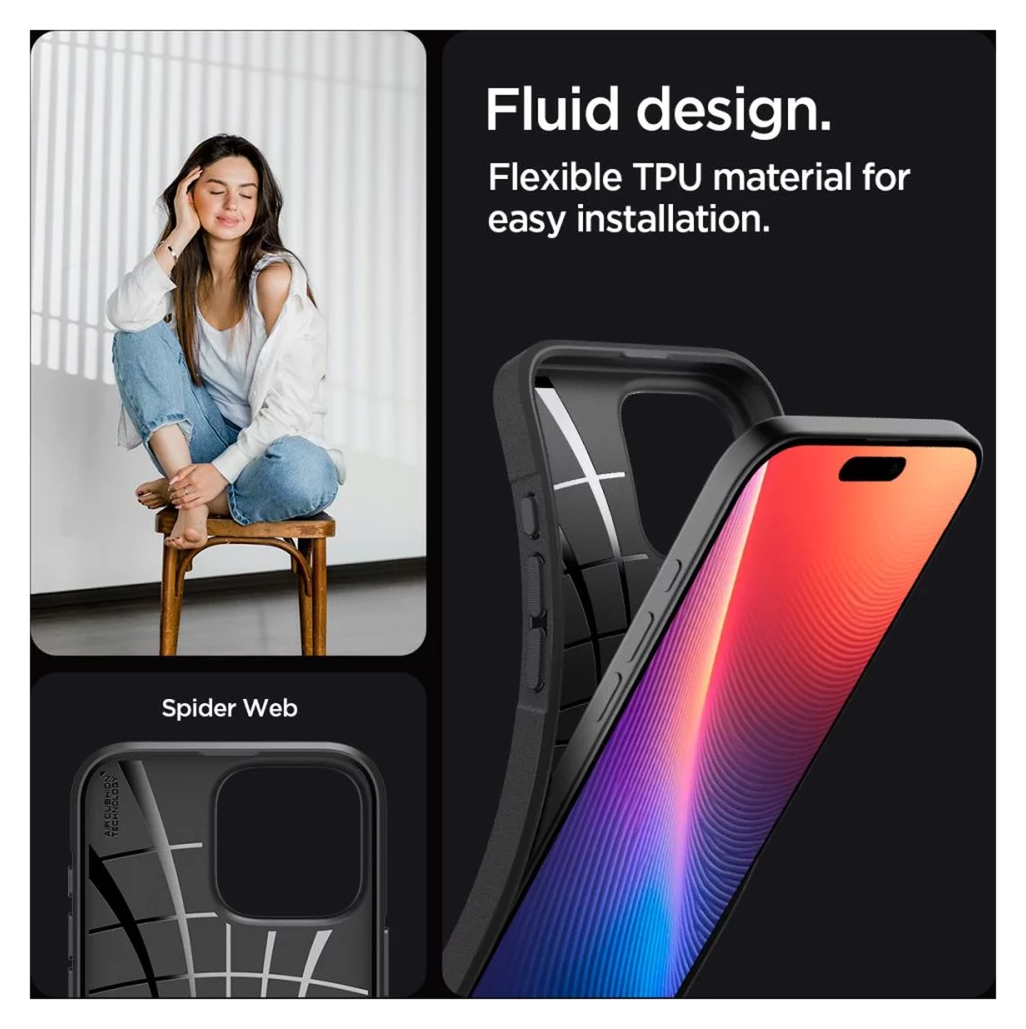 Spigen Core Armor Apple iPhone 16 Pro Max Hoesje Back Cover Zwart afbeelding 4