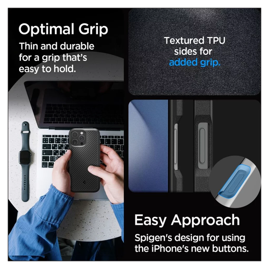 Spigen Core Armor Apple iPhone 16 Pro Max Hoesje Back Cover Zwart afbeelding 3