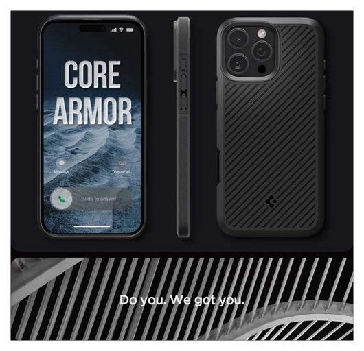 Spigen Core Armor Apple iPhone 16 Pro Max Hoesje Back Cover Zwart afbeelding 6