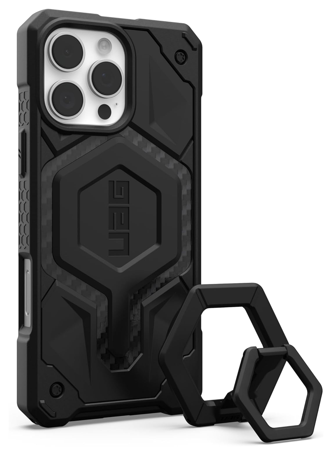 UAG Monarch Pro MagSafe iPhone 16 Pro Max Hoesje + Ring Standaard Zwart afbeelding 1
