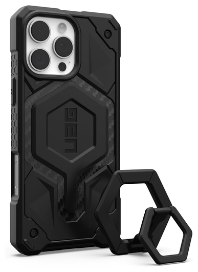 UAG Monarch Pro MagSafe iPhone 16 Pro Max Hoesje + Ring Standaard Zwart afbeelding 1
