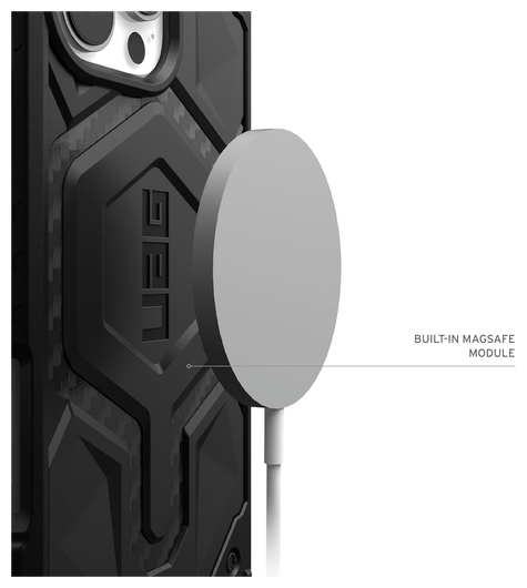 UAG Monarch Pro MagSafe iPhone 16 Pro Max Hoesje + Ring Standaard Zwart afbeelding 4