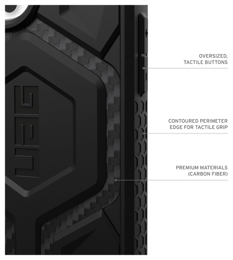 UAG Monarch Pro MagSafe iPhone 16 Pro Max Hoesje + Ring Standaard Zwart afbeelding 5