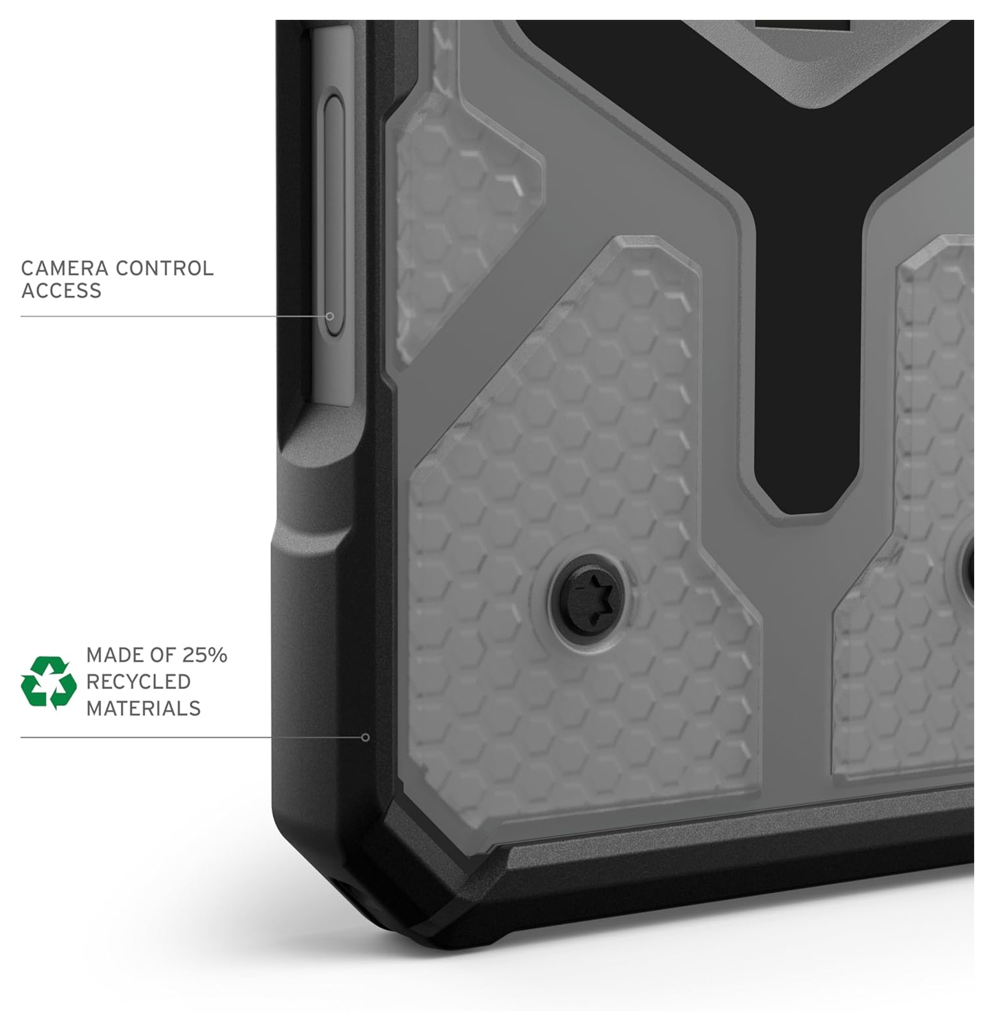 UAG Pathfinder Clear MagSafe iPhone 16 Pro Max Hoesje Ash + Ring Standaard Zwart afbeelding 5