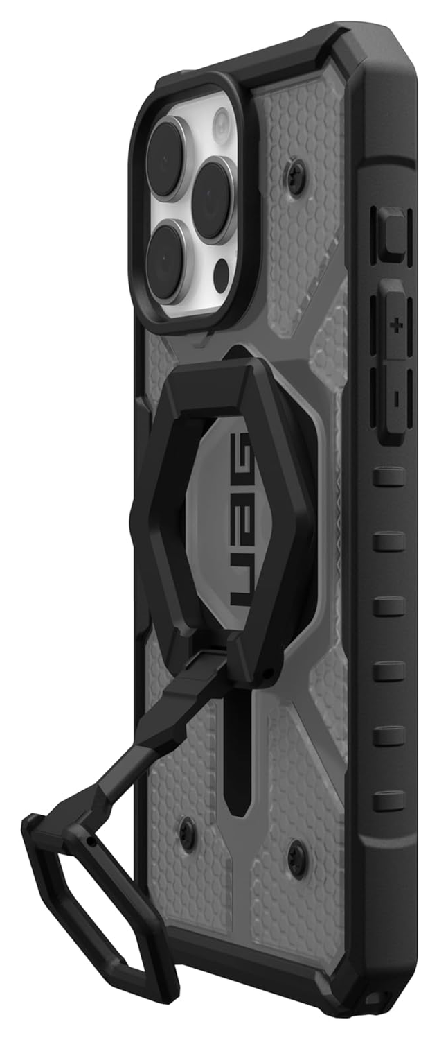UAG Pathfinder Clear MagSafe iPhone 16 Pro Max Hoesje Ash + Ring Standaard Zwart afbeelding 8