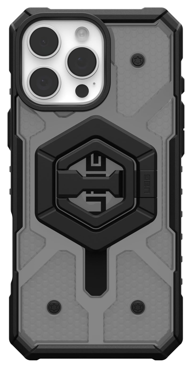 UAG Pathfinder Clear MagSafe iPhone 16 Pro Max Hoesje Ash + Ring Standaard Zwart afbeelding 9
