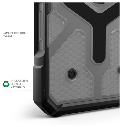 UAG Pathfinder Clear MagSafe iPhone 16 Pro Max Hoesje Ash + Ring Standaard Zwart afbeelding 5