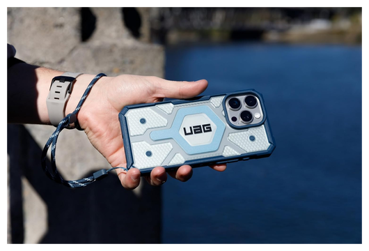 UAG Pathfinder Clear MagSafe iPhone 16 Pro Max Hoesje Ash + Ring Standaard Zwart afbeelding 7