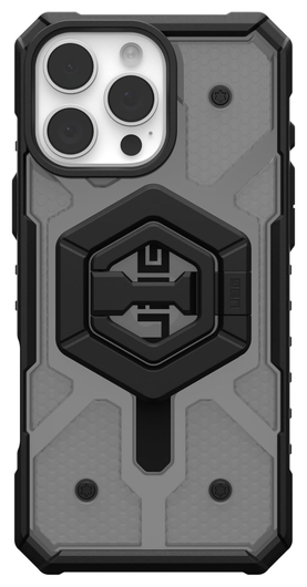 UAG Pathfinder Clear MagSafe iPhone 16 Pro Max Hoesje Ash + Ring Standaard Zwart afbeelding 9