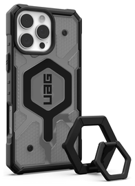 UAG Pathfinder Clear MagSafe iPhone 16 Pro Max Hoesje Ash + Ring Standaard Zwart afbeelding