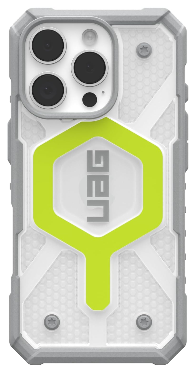 UAG Pathfinder Clear iPhone 16 Pro Hoesje MagSafe met Koord Neon afbeelding 7