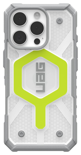 UAG Pathfinder Clear iPhone 16 Pro Hoesje MagSafe met Koord Neon afbeelding 7