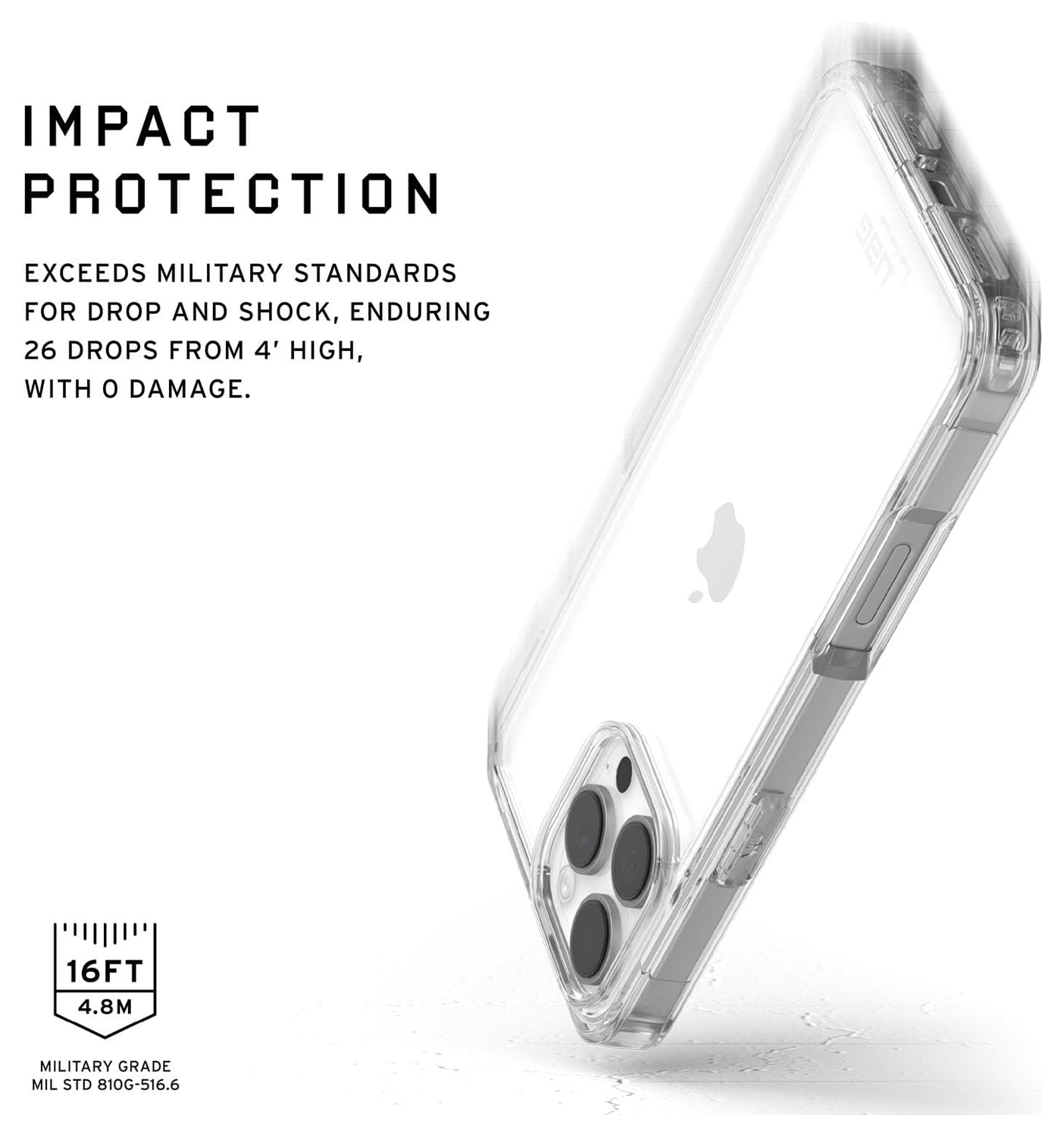 Urban Armor Gear Plyo Apple iPhone 16 Pro Max Hoesje Back Cover Ice afbeelding 2