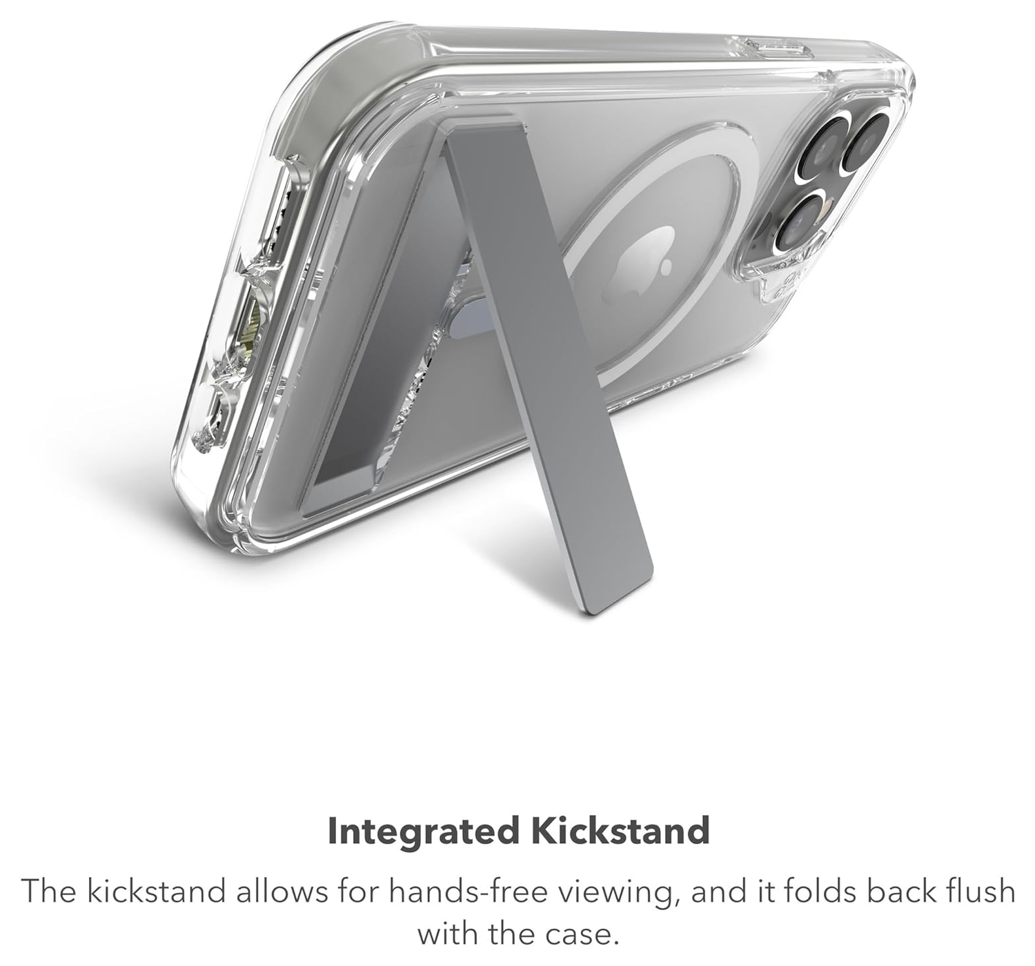 ZAGG Crystal Palace Snap Kickstand Apple iPhone 15 Pro Hoesje MagSafe Clear afbeelding 3