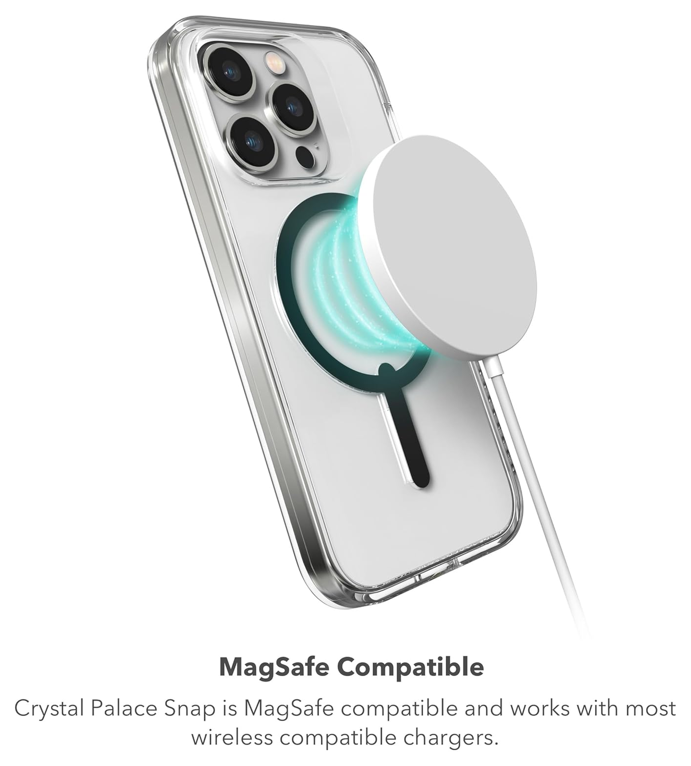 ZAGG Crystal Palace Snap Kickstand Apple iPhone 15 Pro Hoesje MagSafe Clear afbeelding 6