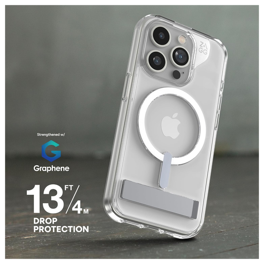 ZAGG Crystal Palace Snap Kickstand Apple iPhone 15 Pro Hoesje MagSafe Clear afbeelding 8