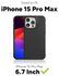 ZAGG Luxe Apple iPhone 15 Pro Max Hoesje Back Cover 3M Valbescherming Zwart afbeelding 5