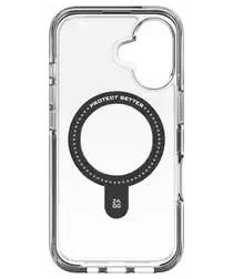 ZAGG Santa Cruz Snap Apple iPhone 16 Hoesje MagSafe Back Cover Transparant Zwart afbeelding