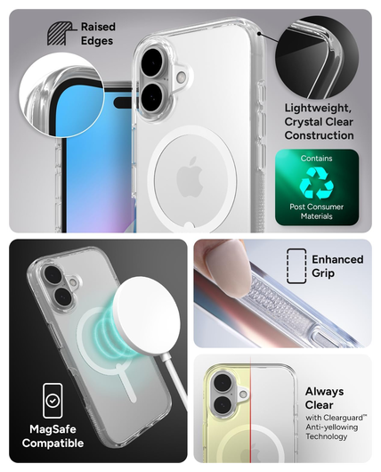 ZAGG Crystal Palace Snap Apple iPhone 16 Hoesje MagSafe Back Cover Transparant afbeelding 4