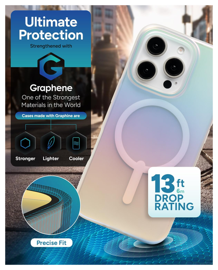 ZAGG Milan Snap Apple iPhone 16 Plus Hoesje MagSafe Back Cover Iridescent afbeelding 3