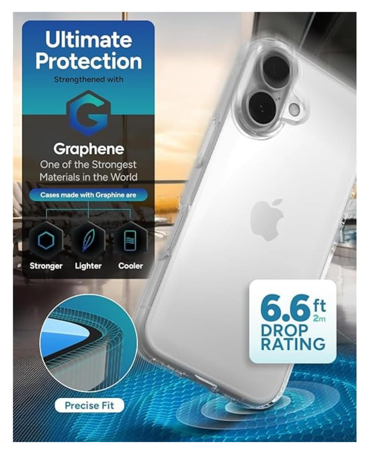 ZAGG Crystal Palace Apple iPhone 15 Plus Hoesje 4M DropProof Transparant afbeelding 3