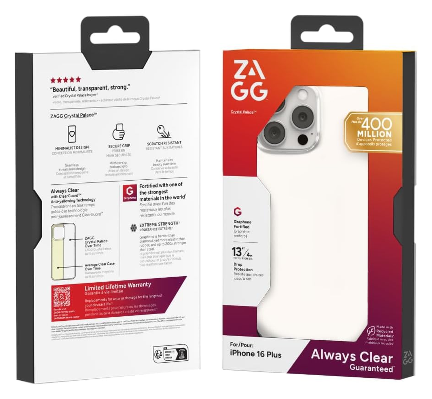 ZAGG Crystal Palace Apple iPhone 15 Plus Hoesje 4M DropProof Transparant afbeelding 7