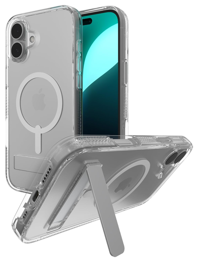 ZAGG Crystal Palace Snap Kickstand iPhone 16 Plus Hoesje MagSafe Transparant afbeelding 1
