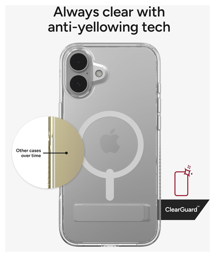 ZAGG Crystal Palace Snap Kickstand iPhone 16 Plus Hoesje MagSafe Transparant afbeelding 6