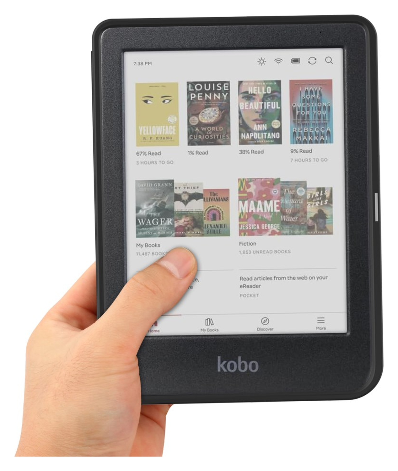 Kobo Clara Colour / Clara BW Hoes Book Case Beschermhoes Zwart afbeelding 9