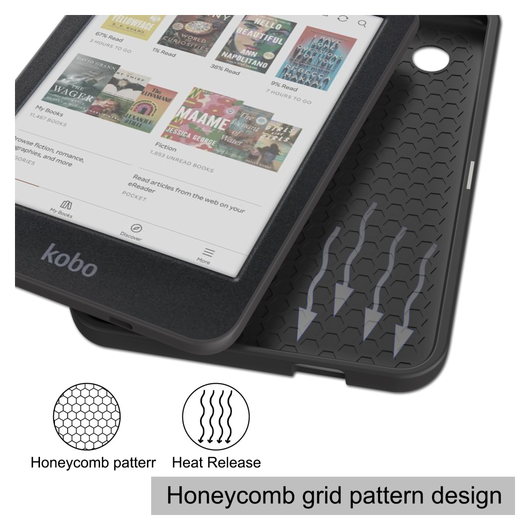 Kobo Clara Colour / Clara BW Hoes Book Case Beschermhoes Zwart afbeelding 8