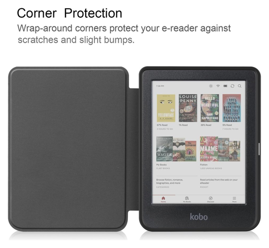 Kobo Clara Colour / Clara BW Hoes Book Case Beschermhoes Groen afbeelding 3