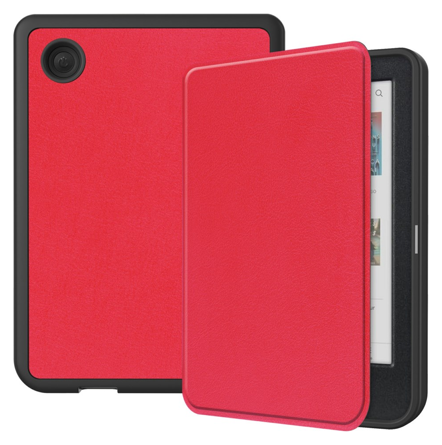 Kobo Clara Colour / Clara BW Hoes Book Case Beschermhoes Rood afbeelding 1