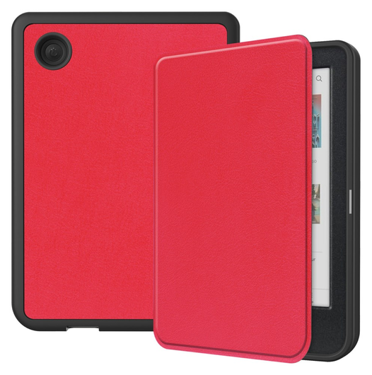 Kobo Clara Colour / Clara BW Hoes Book Case Beschermhoes Rood afbeelding 1