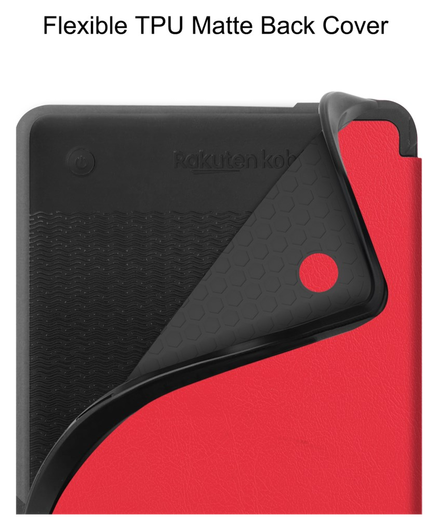 Kobo Clara Colour / Clara BW Hoes Book Case Beschermhoes Rood afbeelding 6
